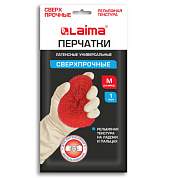Перчатки МНОГОРАЗОВЫЕ латексные LAIMA "ULTRA" СВЕРХПРОЧНЫЕ, бежевые, размер M (средний), вес 96 г, 700547 (арт. 700547)