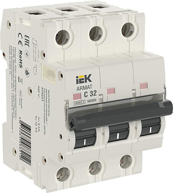IEK ARMAT автоматический выкл. M06N 3P 32А 6кА х-ка C AR-M06N-3-C032 (арт. 828617)