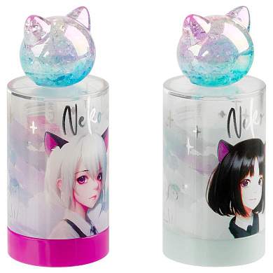 Точилка пластиковая MESHU "Neko", 1 отверстие, ассорти (арт. 362921)