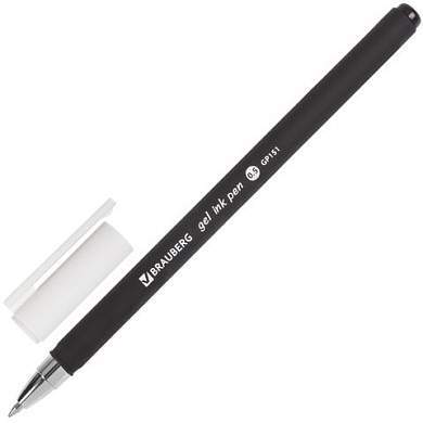 Ручка гелевая BRAUBERG "Matt Gel", ЧЕРНАЯ, корпус soft-touch, узел 0,5 мм, линия 0,35 мм, 142944 (арт. 142944)