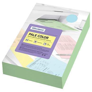 Бумага цветная OfficeSpace "Pale Color", А4, 80г/м2, 500л., (зеленый) (арт. 356860)