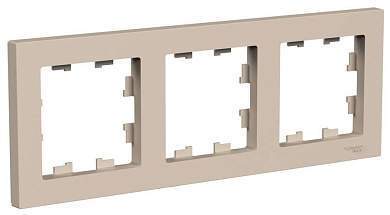 Schneider AtlasDesign рамка СУ 3 мест. песочный ATN001203 (5!) (арт. 852275)