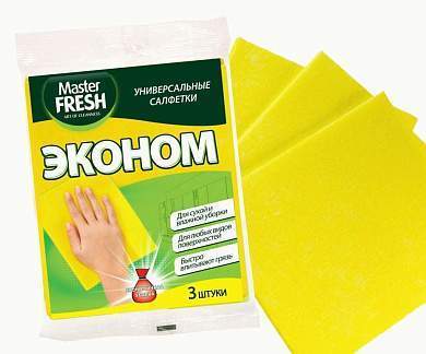Салфетки для уборки универсальные ЭКОНОМ,3 шт.,С0006011 Master FRESH (арт. 828792)