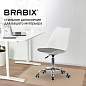 Кресло стул BRABIX "Eames MG-310 CH", хром, пластик белый, ткань серая, 532924 (арт. 532924)