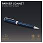 Ручка шариковая Parker "Sonnet Subtle Blue CT" черная, 1,0мм, поворот., подарочная упаковка (арт. 240075)