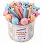 Ручка фигурная шариковая ЮНЛАНДИЯ "Мишка", мягкий силиконовый корпус, ассорти, СИНЯЯ, пишущий узел 0,7 мм, 143780 (арт. 143780)