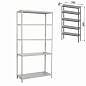 Стеллаж металлический BRABIX "MS Plus-200/40-5", 2000х1000х400 мм, 5 полок, регулируемые опоры, 291109, S241BR164502 (арт. 291109)