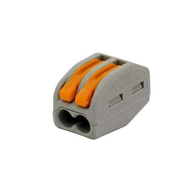 WAGO 222-412 2х(0,08-2,5мм2) клеммная колодка н/г Cu/Cu 400В Германия (арт. 406688)