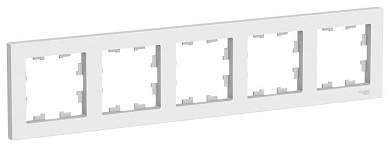 Schneider AtlasDesign рамка СУ 5 мест. бел. Antibacterial ATN000105 (арт. 662379)
