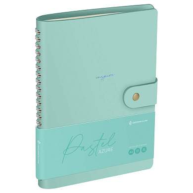 Записная книжка А5 96л. ЛАЙТ, кожзам, скрытый гребень, Greenwich Line "Pastel. Azure", блок в линию (арт. 358018)
