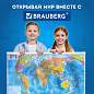 Карта мира политическая 101х71 см, 1:32М, на рейках, с ламинацией, интерактивная, европодвес, BRAUBERG, 112383 (арт. 112383)