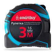 Рулетка измерительная Smartbuy, 3м*16мм, прорезиненный корпус, 2 фиксатора, усиленный зацеп (арт. 384297)