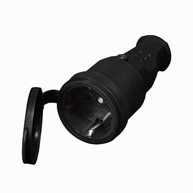 UNIVersal штепсель (разъем) с загл. каучук 2P+E 1x16А 220-240V IP44 602228 (арт. 387598)