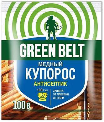 Медный купорос для защиты древесины 100гр. (защита от плесени и гнили) порошок Грин Бэлт 01-676 (арт. 149801)