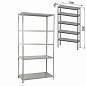 Стеллаж металлический BRABIX "MS Plus-200/50-5", 2000х1000х500 мм, 5 полок, регулируемые опоры, 291110, S241BR165502 (арт. 291110)