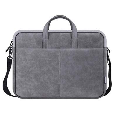 Сумка для ноутбука 15.6" Defender Solid, полиуретан, серый, карман (арт. 382598)