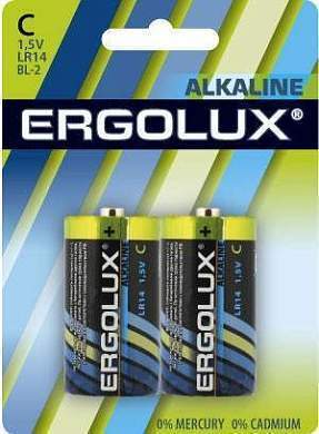 Элемент питания Ergolux LR14/343 BL2 (арт. 481165)