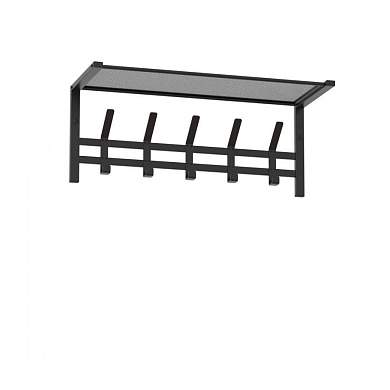 Вешалка с полкой Торонто 21 (5 крюч.) 67*27*27см (ГРАФИТ) ВСПТ21Гр ЗМИ (арт. 843041)