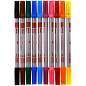 Фломастеры двусторонние Faber-Castell, 10цв., 10шт., смываемые, пластик.уп., европодвес (арт. 286204)