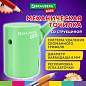 Точилка механическая BRAUBERG KIDS, для простых и цветных карандашей, корпус мятный, крепление к столу, 272003 (арт. 272003)