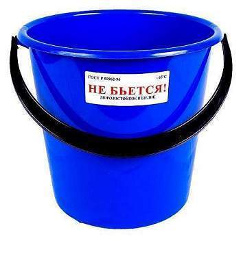 Ведро 10л, подходит для пищевых продуктов (ПНД) В10-02, микс, ОНЕСТ (арт. 715651)