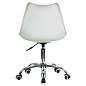 Кресло стул BRABIX "Eames MG-310 CH", хром, пластик белый, ткань серая, 532924 (арт. 532924)