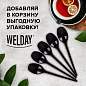Ложка чайная одноразовая пластиковая 125 мм, черная, КОМПЛЕКТ 100 шт., ЭТАЛОН, WELDAY, 607830 (арт. 607830)