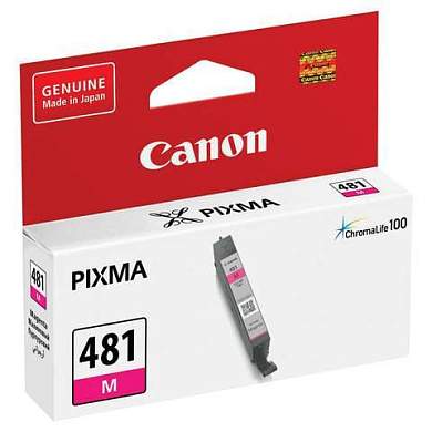 Картридж струйный CANON (CLI-481M) для PIXMA TS704 / TS6140, пурпурный, ресурс 236 страниц, оригинальный, 2099C001 (арт. 363214)
