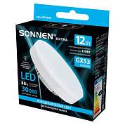 Лампа светодиодная SONNEN EXTRA, 12 (110) Вт, GX53, таблетка, холодный белый, 30000 ч, LED 12W-6500-GX53, 457934 (арт. 457934)