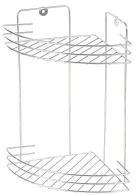 Полка для ванной угловая 2-х ярусная Vento 19*19*30см, хром. металл, 310846 Рыжий Кот (арт. 799260)