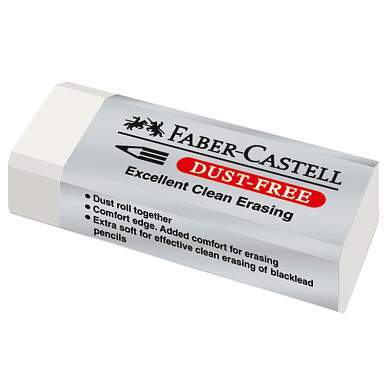 Ластик Faber-Castell "Dust Free", прямоугольный, картонный футляр, 62*21,5*11,5мм (арт. 286066)