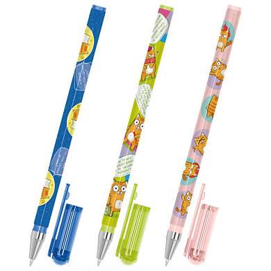 Ручка шариковая с принтом FUNSTER STICK "КОТ-ЭНТУЗИАСТ", СИНЯЯ, SOFT TOUCH покрытие, узел 0,7 мм, линия 0,35 мм, 144398 (арт. 144398)
