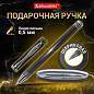 Ручка подарочная шариковая BRAUBERG Magneto, СИНЯЯ, корпус черный с хромированными деталями, линия письма 0,5 мм, 143494 (арт. 143494)