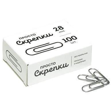 Скрепки 28мм, Globus, 100шт., карт. упаковка (арт. 075758)