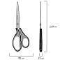 Ножницы BRAUBERG "SUPER", 230 мм, серо-черные, 2-х сторонняя заточка, эргономичные ручки, 237297 (арт. 237297)