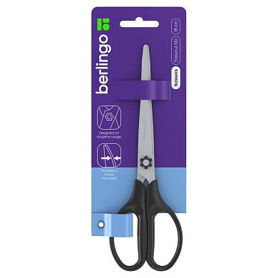 Ножницы Berlingo "Easycut 100" 18см, европодвес (арт. 326309)