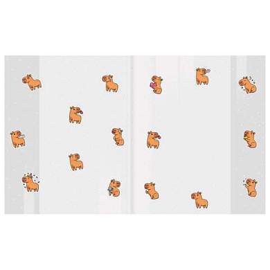Обложки "CAPYBARAS" для тетрадей и дневников, КОМПЛЕКТ 10 шт., ПЛОТНЫЕ, 210х350 мм, 110 мкм, FUNSTER (ФАНСТЕР), 274087 (арт. 274087)