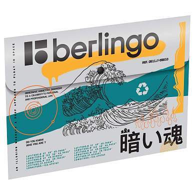 Папка-конверт на кнопке Berlingo "Glyph", 330мкм, с рисунком (арт. 352549)