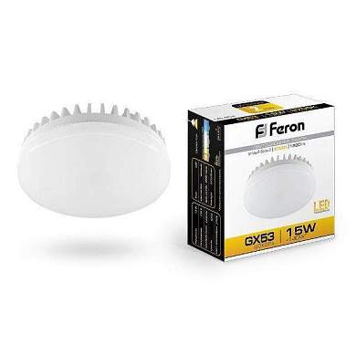 Feron GX53 15W(1220lm) 2700K 2K 24x75 матовая LB-454 25834 (арт. 619879)