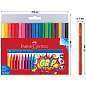Фломастеры Faber-Castell "Grip", 20цв., трехгранные, смываемые, пластик. уп., европодвес (арт. 286203)