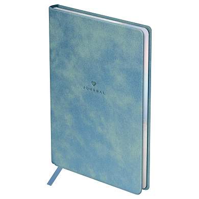 Ежедневник недатированный, А5, 136л., кожзам, BG "Shimmer. Blue", синий, голографический срез (арт. 370247)