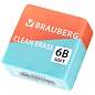 Ластик BRAUBERG "PASTEL COLOR DUO", 34х34х14 мм, квадратный, экологичный ПВХ, ассорти, 272733 (арт. 272733)