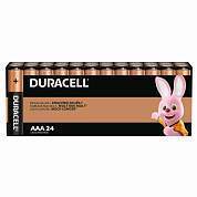 Батарейки КОМПЛЕКТ 24 шт., DURACELL Basic ОРИГИНАЛ, ААА (LR03, 24А), алкалиновые, мизинчиковые, Б0064969 (арт. 456994)