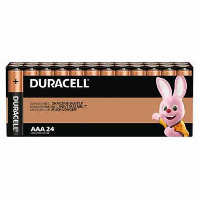 Батарейки КОМПЛЕКТ 24 шт., DURACELL Basic ОРИГИНАЛ, ААА (LR03, 24А), алкалиновые, мизинчиковые, Б0064969 (арт. 456994)