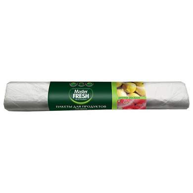 Пакеты фасовочные 25х32 см, КОМПЛЕКТ 100 шт., 7 мкм, рулон, MASTER FRESH (арт. 703073)