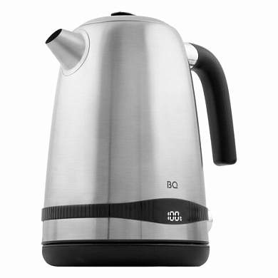 Чайник BQ (БИ-КЬЮ) KT1724SW, 1,7 л, 2200 Вт, закрытый нагревательный элемент, ТЕРМОРЕГУЛЯТОР, стальной, 86189269 (арт. 457554)