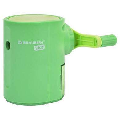 Точилка механическая BRAUBERG KIDS, для простых и цветных карандашей, корпус мятный, крепление к столу, 272003 (арт. 272003)