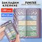 Закладки клейкие Z-сложения FUNSTER (ФАНСТЕР) "Флора", 45х12 мм, 100 шт. (5 цветов х 20 листов), в диспенсере, 116699 (арт. 116699)