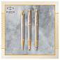 Ручка шариковая Parker "IM Premium Warm Silver GT" синяя, 1,0мм, кнопочн., подарочная упаковка (арт. 246617)