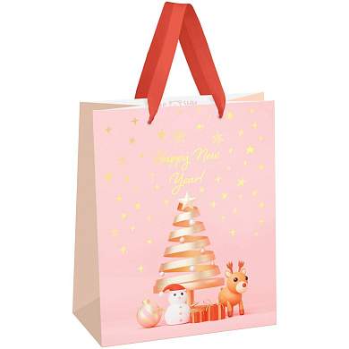 Пакет подарочный 18*23*10см MESHU "Christmas tale", фольга, матовая ламинация (арт. 371104)